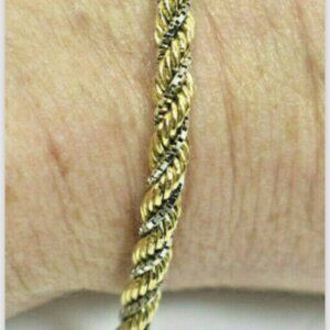 UnoAerre 14K Gold Bracelet Famous Italian Designer Vintage 7.5" 7g